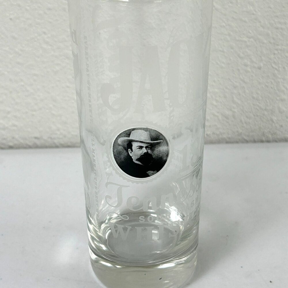 Jack Daniels High Ball Glass Tennessee Whiskey Tall Silver Rim Sour Mash - Picture 2 of 10